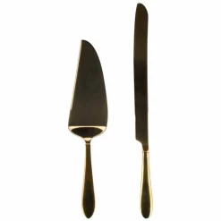 Gold-Finished Stainless Steel Cake Knife & Server Set by Celebrate It™