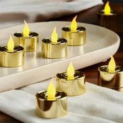 Gold Flameless Tealights By Ashland®