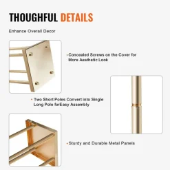 Gold Floral Centerpiece Stands 4PCS, 31.5