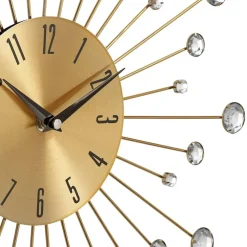 Gold Glam Metal Wall Clock