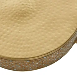 Gold Glam Round Metal & Glass Mosaic Cake Stand, 3ct.