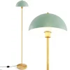 Gold & Green Floor Lamp with E26 Socket, Shatterproof Shade, Anti-Tip Base, Foot Switch