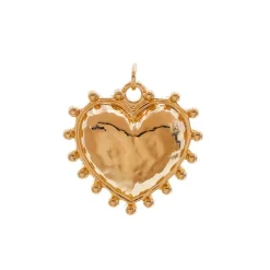 Gold Hammered Metal Heart Pendant by Bead Landing™