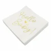 Gold Hello Baby Beverage Napkins, 20ct. by Celebrate It™