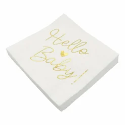Gold Hello Baby Beverage Napkins, 20ct. by Celebrate It™