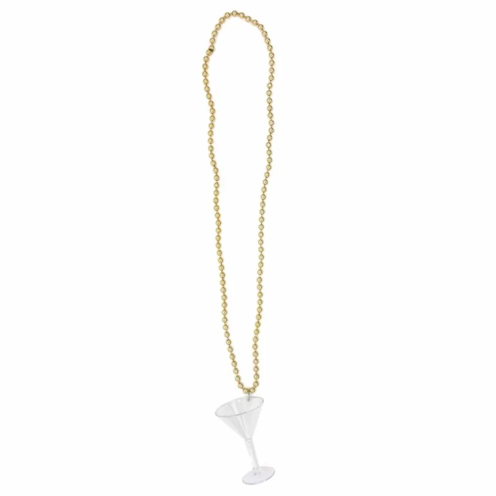 33" Gold Martini Glass Necklace by Celebrate It™