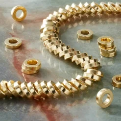 Gold Metal Disc Beads by Bead Landing™