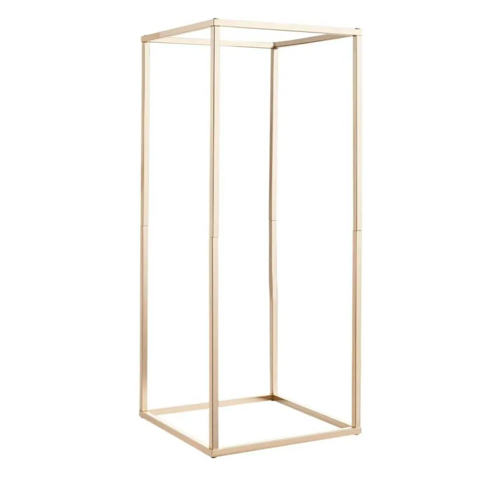 Gold Metal Floral Cube Stand 10PCS, 33LB Capacity Wedding Decor