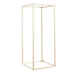 Gold Metal Floral Display Stand 10PCS, Rectangular Cube Wedding Decor