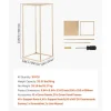 Gold Metal Flower Stand 10PCS Rectangular Display Rack for Events