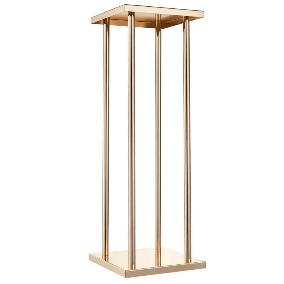 Gold Metal Geometric Column Cube Flower Stand 10PCS for Wedding Decor