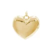 Gold Metal Puffy Heart Pendant by Bead Landing™