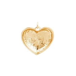 Gold Metal Puffy Heart Pendant by Bead Landing™
