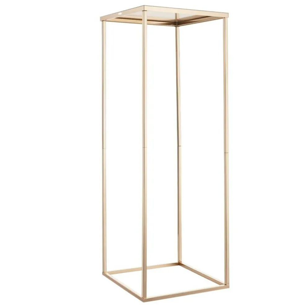Gold Metal Rectangular Cubic Floral Stand 10PCS for Event Decor