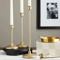Gold Metal Taper Candle Holder by Ashland®