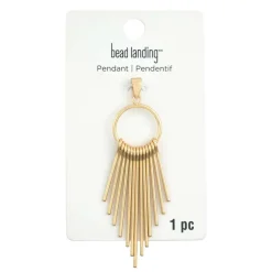 Gold Metal Tassel Pendant by Bead Landing™