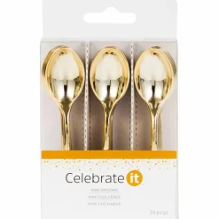 Gold Mini Spoons by Celebrate It™, 24ct.