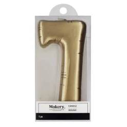 Gold Number Candle by Makery™