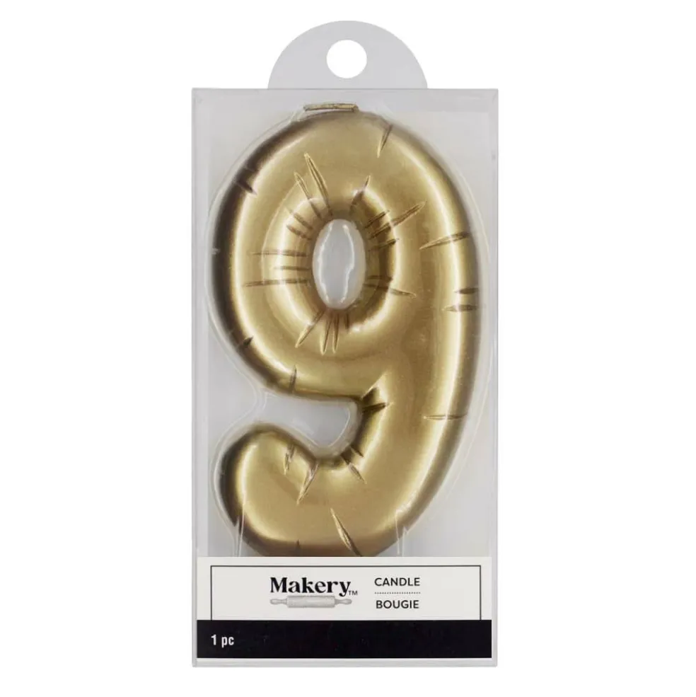 Gold Number Candle by Makery™