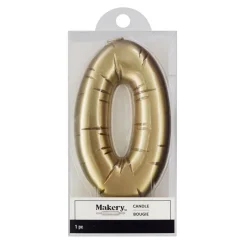Gold Number Candle by Makery™