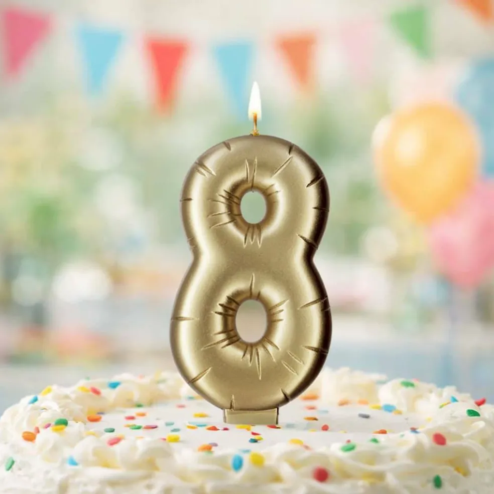Gold Number Candle by Makery™