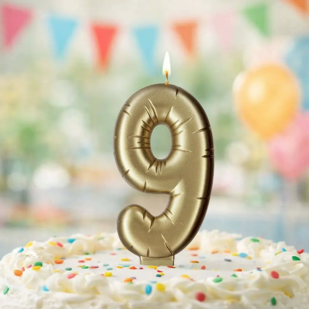 Gold Number Candle by Makery™