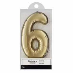 Gold Number Candle by Makery™
