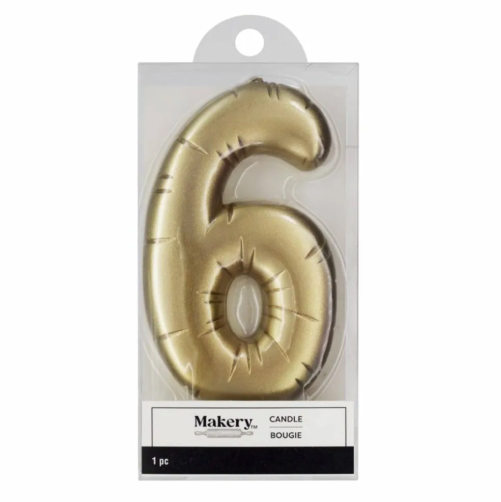 Gold Number Candle by Makery™