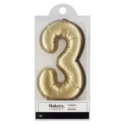 Gold Number Candle by Makery™
