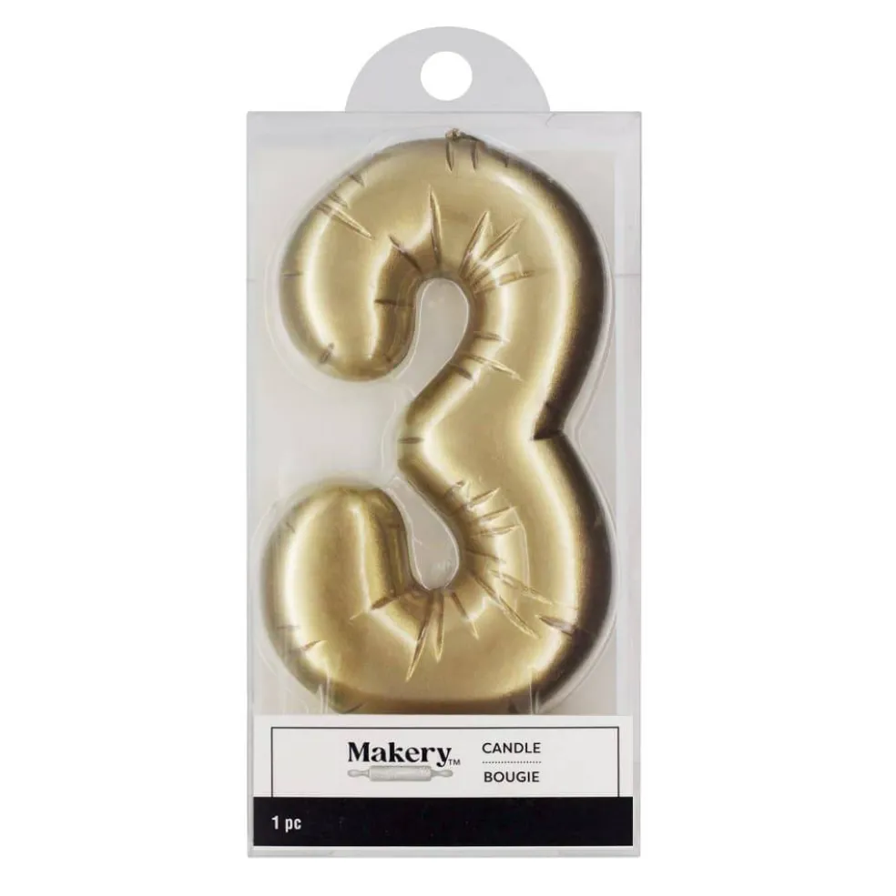 Gold Number Candle by Makery™