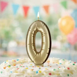 Gold Number Candle by Makery™