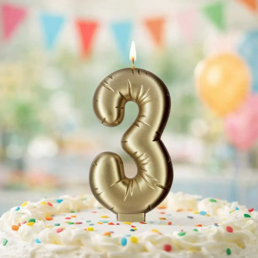 Gold Number Candle by Makery™