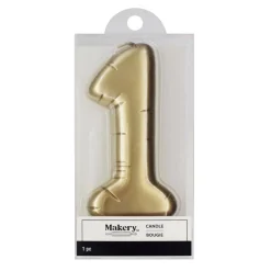 Gold Number Candle by Makery™