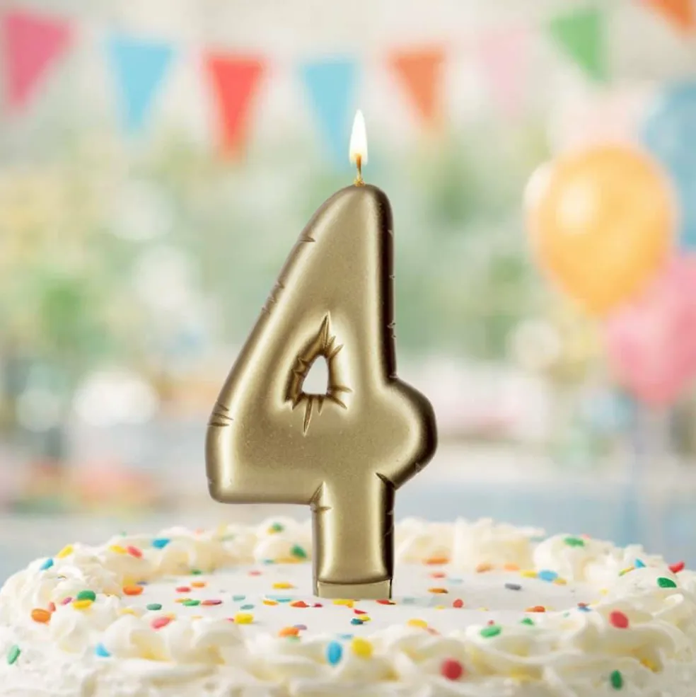 Gold Number Candle by Makery™