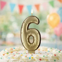 Gold Number Candle by Makery™
