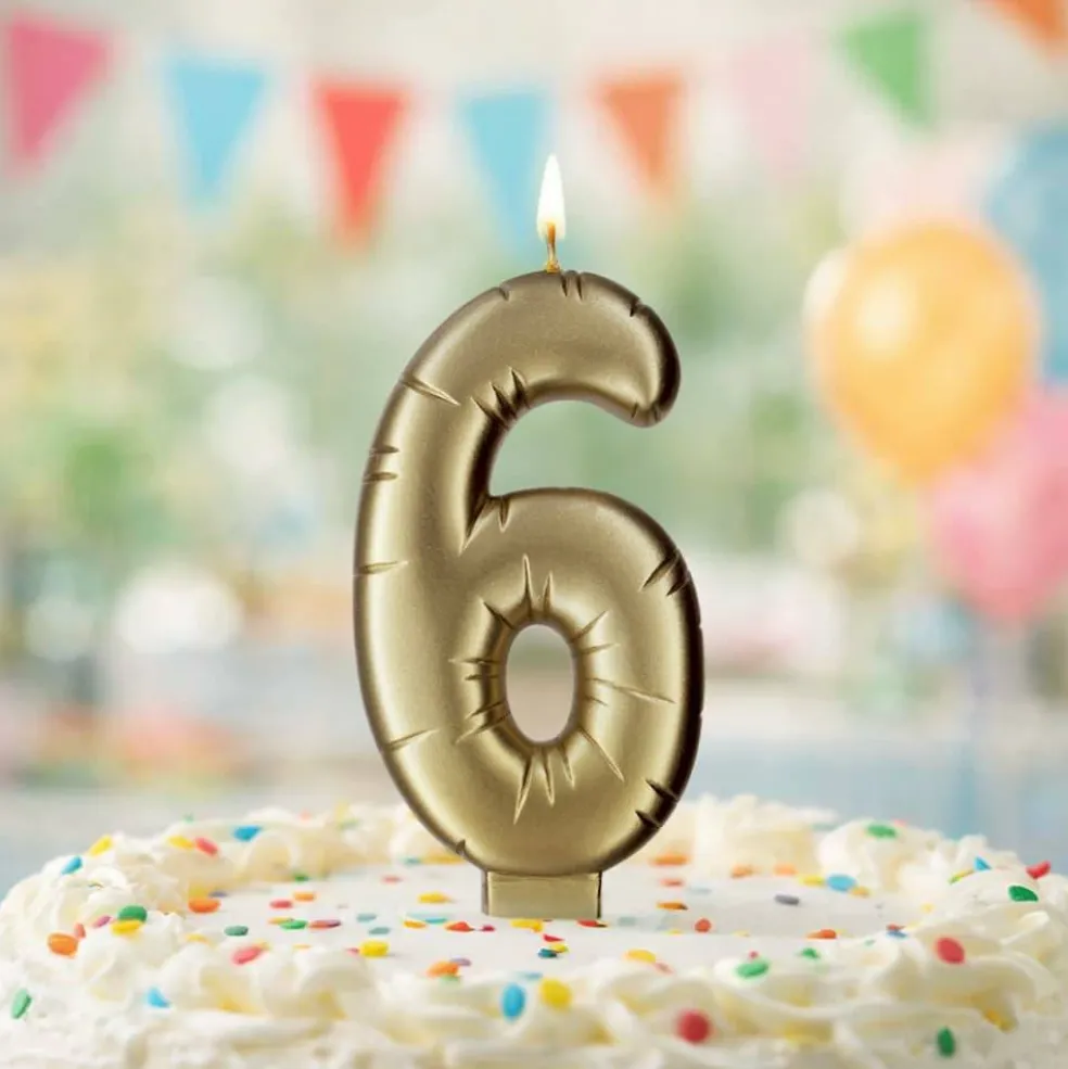 Gold Number Candle by Makery™