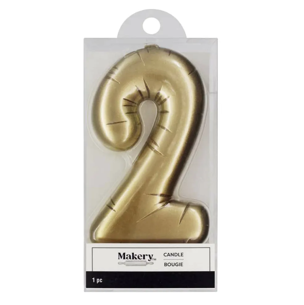 Gold Number Candle by Makery™