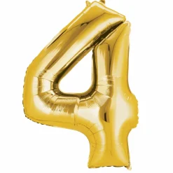34" Gold Number Foil Balloon