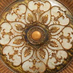 16" Gold Polystone Traditional Decorative Plate with Stand