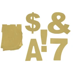 4" Gold Project Letters, Numbers & Characters Set by B2C™