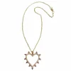 Gold, Rhinestone & Pearl Metal Heart Pendant by Bead Landing™