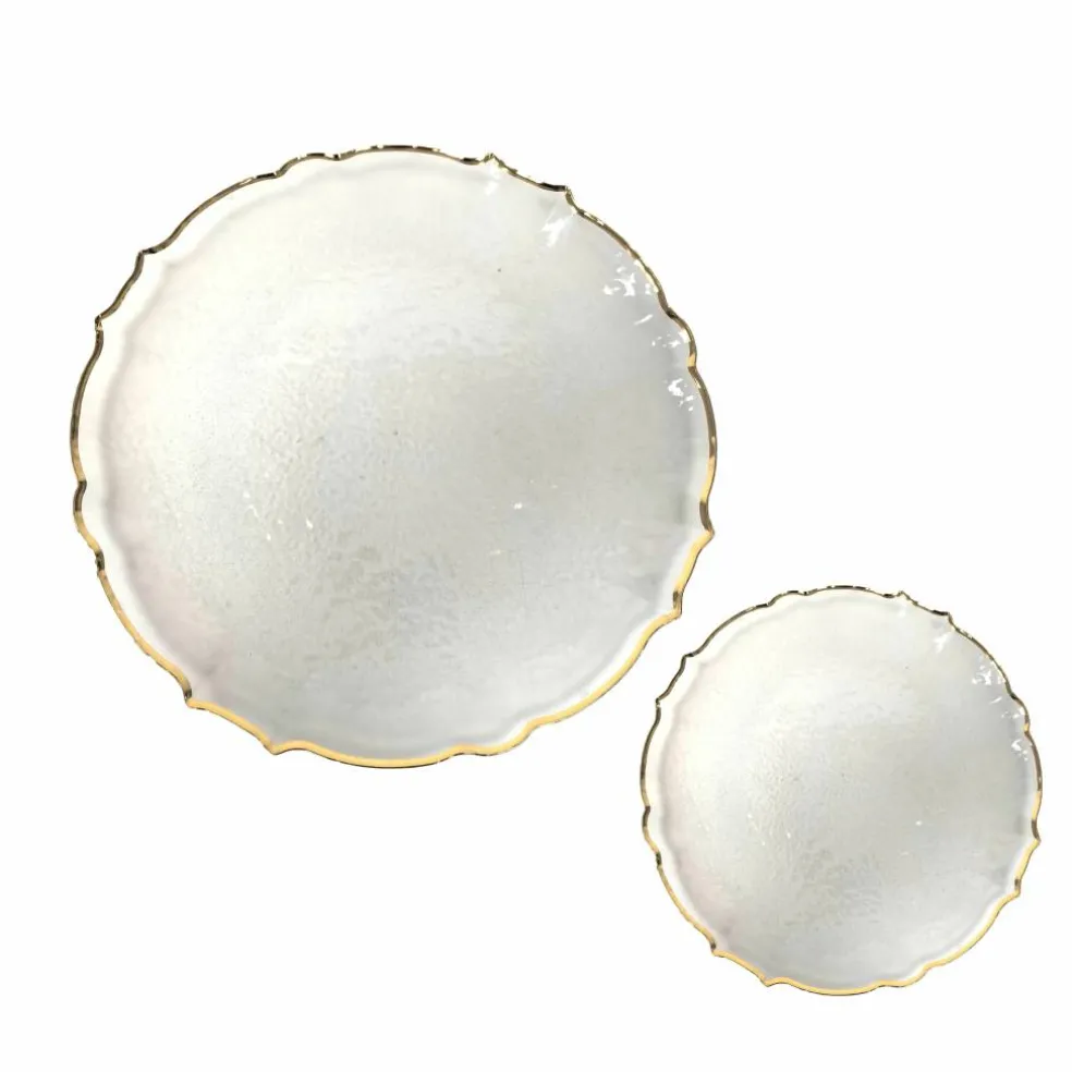 Gold Rim Clear Lunch & Dinner Plates, 40ct. by Celebrate It™