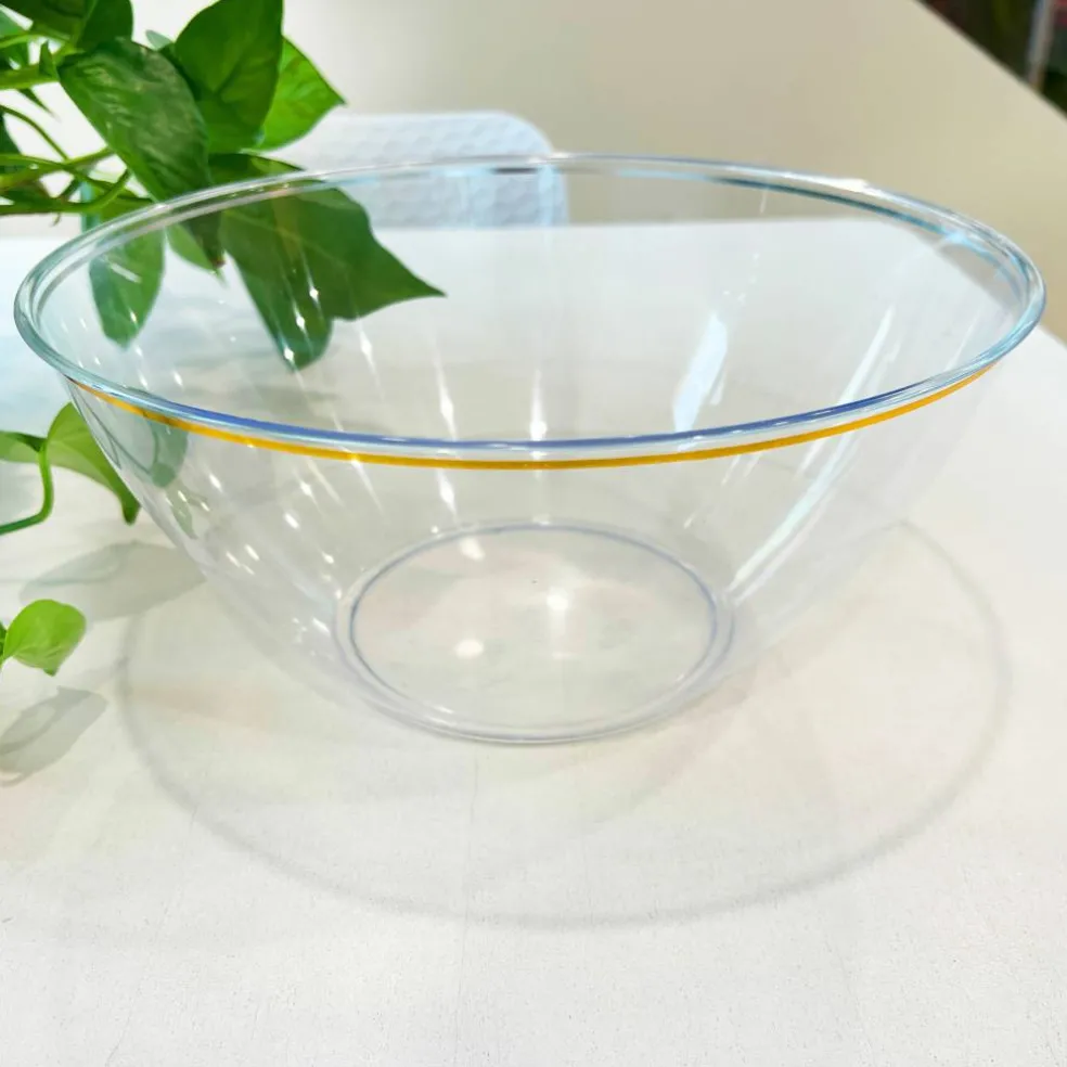 Gold Rim Plastic Party Bowl by Celebrate It™