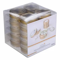 2.5" Gold Round Tin Favor Boxes, 20ct. by Celebrate It™