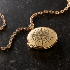 Gold Starburst Locket Pendant by Bead Landing™