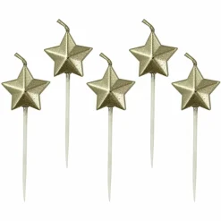 Gold Star Candles by Celebrate It™, 5ct.