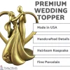 Gold Stylized Dancing Wedding Cake Topper