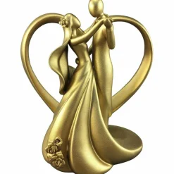 Gold Stylized Dancing Wedding Cake Topper