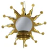 11" Gold Sun with Stars Wall Mirror & Candle Holder by Ashland®