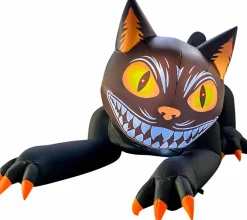 GOOSH 7.4FT Animated Inflatable Halloween Black Cat – Light-Up Yard Decoration
